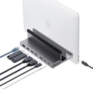 サンワダイレクト ドッキングステーション Type-C スタンド 縦置き