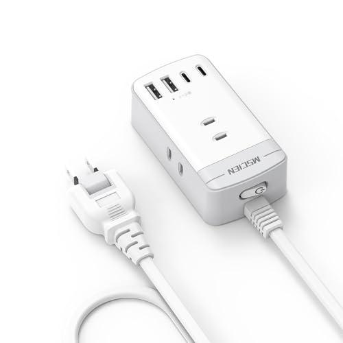 Mscien 延長コード 5m スイッチ付き 電源タップ 3個AC差込口 2個USB-C 2個USB...