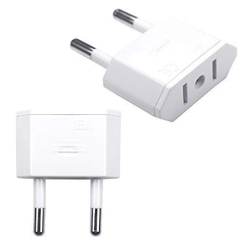 lingzaling ヨーロッパ コンセント変換アダプタ 海外旅行用 電源変換プラグ Cタイプ 2個...