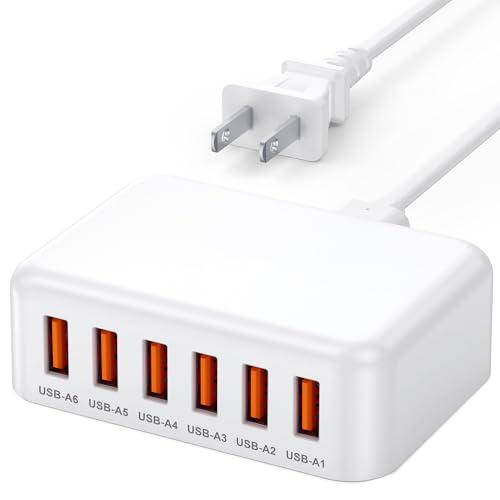 USB コンセントPSE技術基準適合/6台同時充電/旅行に最適15W USBA スマホ充電器 携帯に...