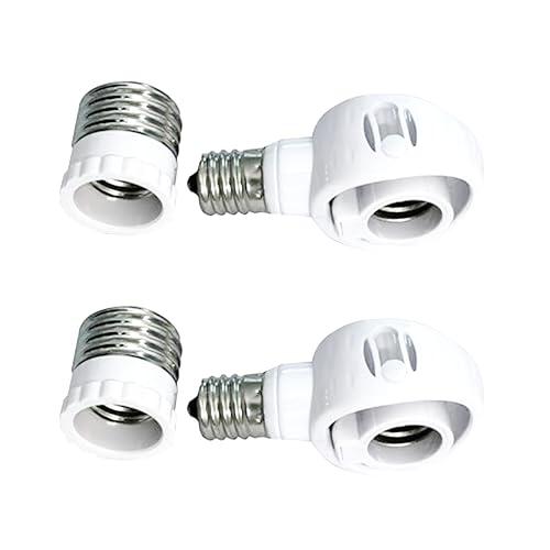 Abishion-E26→E17 LED電球専用-口金変換アダプター 電球 ソケット-簡単取付 -A...
