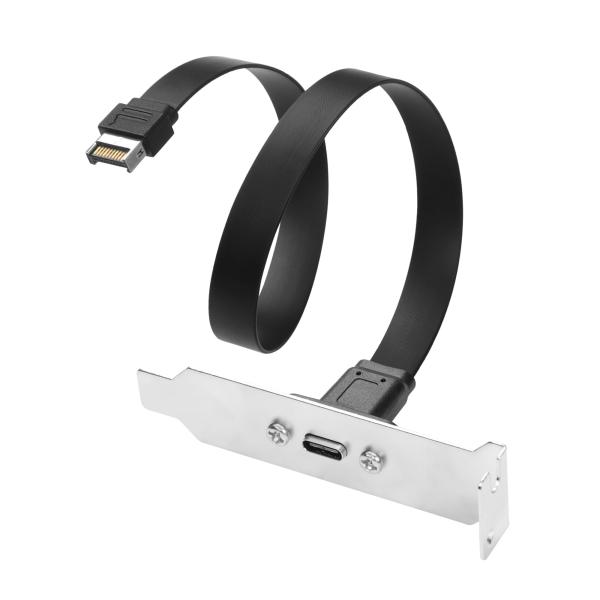 SinLoon USB 3.1 フロントパネルヘッダー Type-C延長ケーブル パネルマウントネジ...