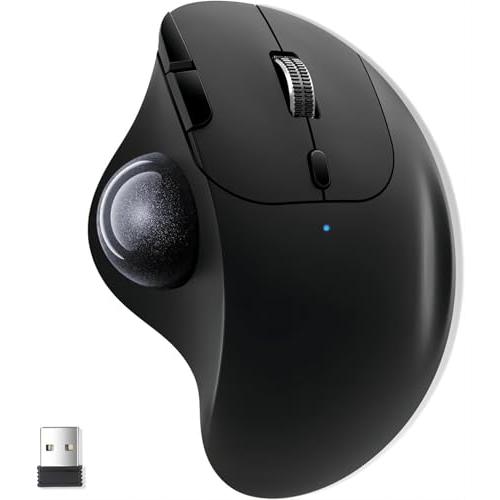 Ewin トラックボールマウス Bluetooth&amp;2.4GHz両対応 3台同時接続 トラックボール...