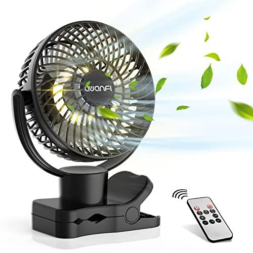 卓上扇風機 クリップ 360度自動首振り 10000mAh USB充電式 リモコン付き 静音 小型 ...