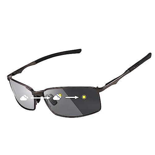 [FEISEDY] 偏光サングラス メンズ スクエア 小さめ UV400保護 超軽量 お洒落 運転／...