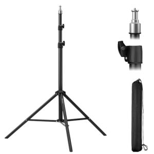 K&F Concept ライトスタンド 撮影用 230cmまで 耐荷重5kg ストロボ スタンド 1/4ネジ搭載 3段伸縮 持ち運び便利 ソフト