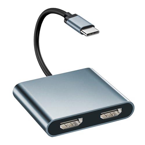 USB C HDMI 変換アダプター デュアル HDMI Type-C マルチディスプレイアダプタ ...