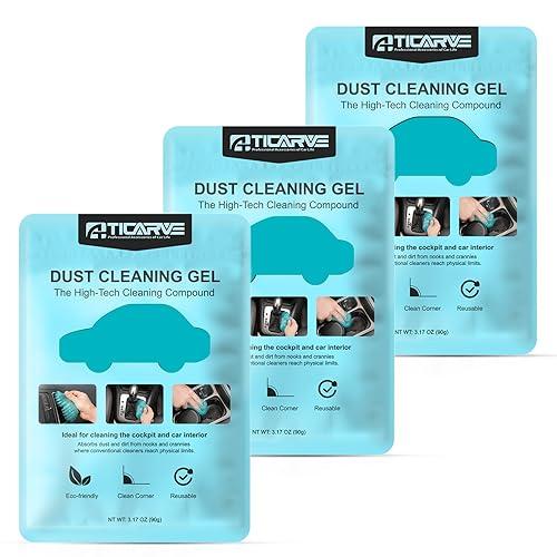 TICARVE 車ジェルクリーナー スライム 車内掃除 ほこりとり 車便利グッズ 粘着クリーナー カ...