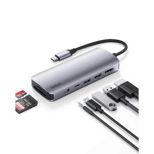 Belkin Connect USB-C ハブ 7-in-1 DDR200対応 メモリカード2倍速 ...