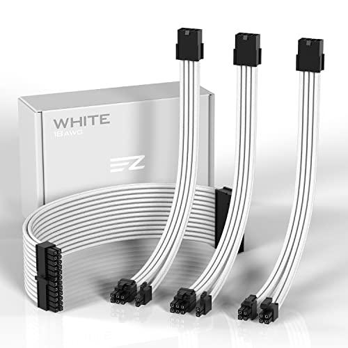 EZDIY-FAB 電源専用 PSUケーブル 延長スリーブモジュラーケーブル 、されたソフトケーブル...