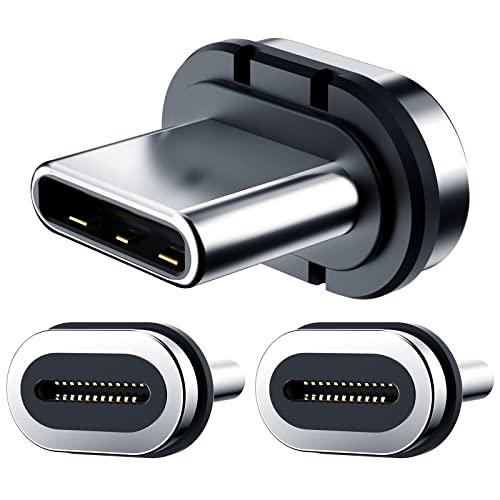 24ピン 磁気 USB C コネクタ チップ ヘッド (3個パック)、ほとんどのタイプC電話ケーブル...