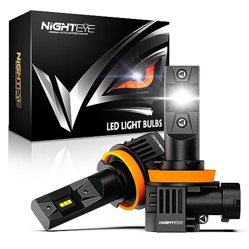 『純正バルブと同形状！』NIGHTEYE H11 LED ヘッドライト 車検対応 静音ファン付き h...