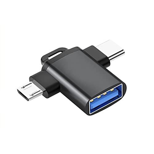 OTG変換アダプタ 3 IN 1 5Gbps高速データ転送 USB-Micro B to Type ...