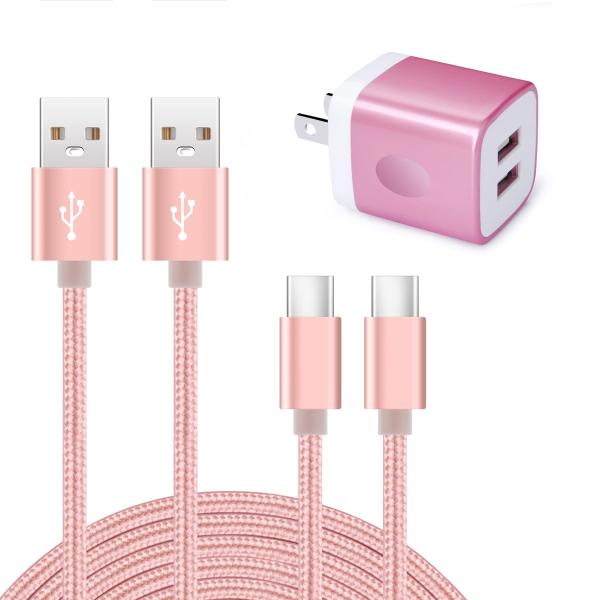 Viviber [2ポートUSB充電器*1個+USB Type-Cケーブル0.9m*1本、1.8m*...