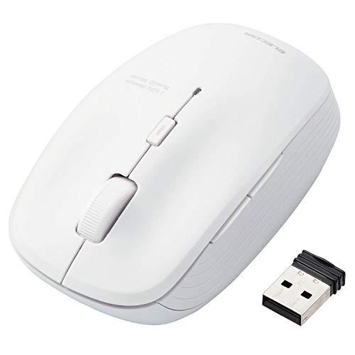 エレコム ワイヤレスマウス M-BL21DBSKWH 静音 抗菌 5ボタン 3段階ポインタ速度可変 ...