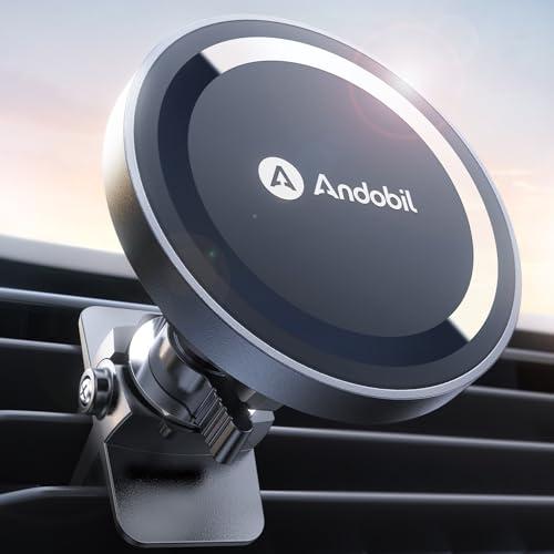 2025超強磁力&amp;驚異的な安定性 Andobil スマホホルダー 車 マグネット 改良クリップ&amp;吸着...