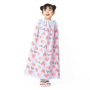 [ピンクセイル] ラップタオル 女の子 80cm 綿100％ ネームタグ付 巻きタオル 水着用品 プールタオル タオル キッズ 子供用 着替えの商品画像