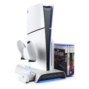 PS4スタンド PS4 PRO 縦置き 本体冷却 2台PS4コントローラー充電 OIVO