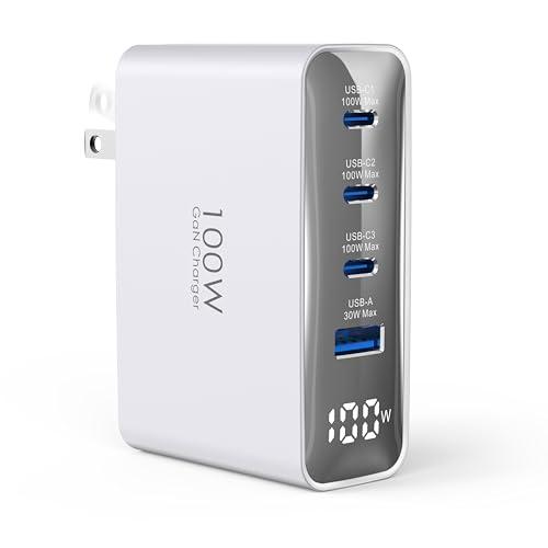 TOPADRE 100W 急速充電器 PD 充電器 Type-c Macbook 充電器折り畳み式/...