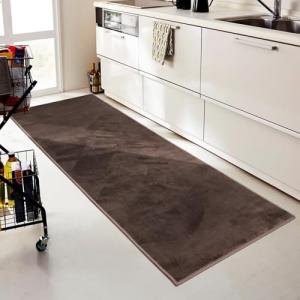 Tydle キッチンマット フランネルマット 43×270cm キッチンラグ マット 滑り止め付き フランネル生地 短毛 洗える ラグマット お