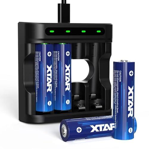 XTAR 1.5V 単三リチウム電池4150 mWhとL4充電器セット