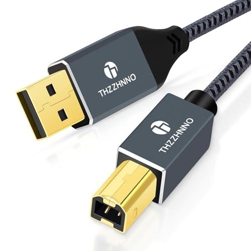 Thzzhnno プリンターケーブル USBケーブル 5M、USB A to B プリンターケーブル...
