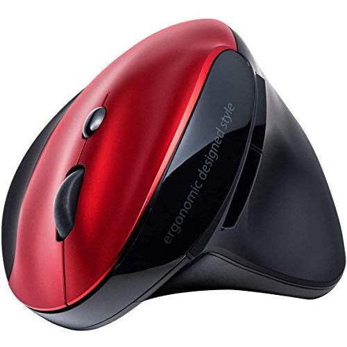 サンワダイレクト エルゴノミクスマウス ワイヤレス 充電式 静音 5ボタン ブルーLED 腱鞘炎防止...