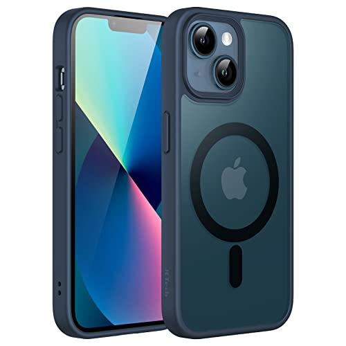 JETech iPhone 13 6.1インチ用 マグネット ケース MagSafeに対応 半透明の...