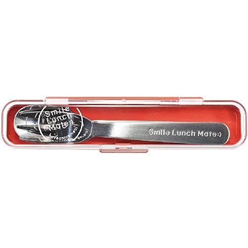 逸品社 スプーン フォークセット 日本製 レッド シュガーランド スマイルランチメイト 42021-...