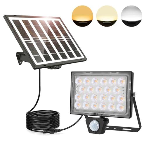CLY ソーラーライト 屋外 センサーライト 分離式 LED 投光器 防犯 フラッドライト 電球色 ...