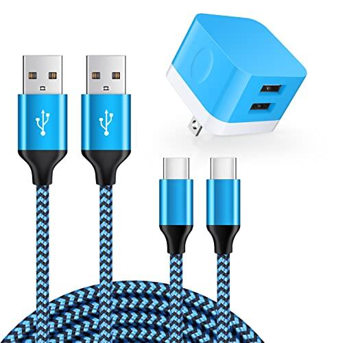 Viviber 2ポートUSB充電器*1個+USB Type-Cケーブル1.8m*1本、0.9m*1...