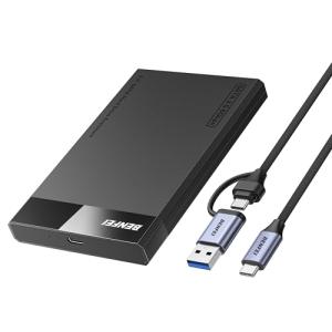 BENFEI 2.5インチ SATA-USB 外付けハードドライブケース ツールフリー設計 SSD/HDD対応 最大6Gbps高速転送 UASP