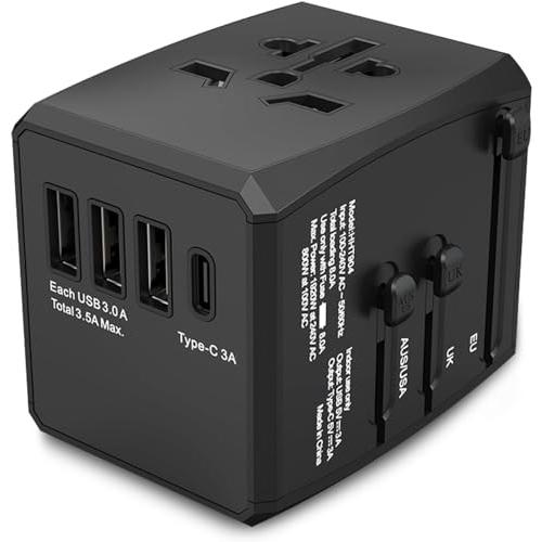 Amoner 海外 変換プラグ 変換器 cタイプ 変圧器 コンセント マルチ変換プラグ 旅行用電源変...