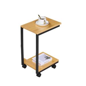 ZXD サイドテーブル キャスター付きコの字型デザイン ベッド リビング