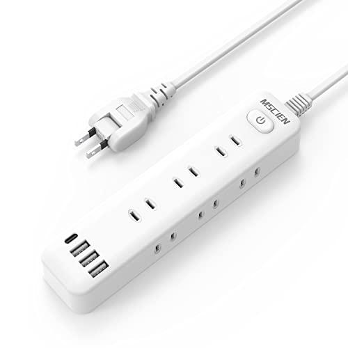 Mscien 延長コード 2m 電源タップ 9個AC口 3個USB-Aポート1個USB-Cポート u...
