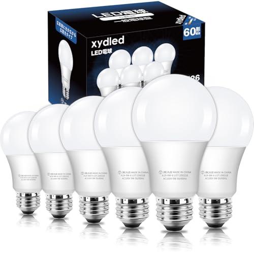 xydled LED電球 E26口金 60W形相当 9W 900lm 昼光色 6500K 広配光タイ...