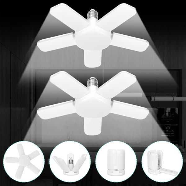 Jornarshar ミニ LEDライト ガレージライト 60W 2個 屋内 小さい LED電球 6...