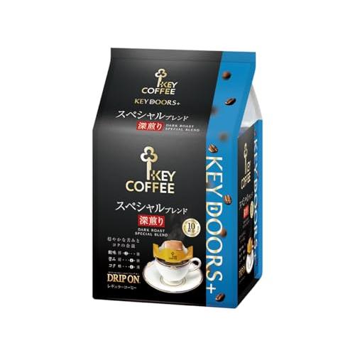 キーコーヒー KEY DOORS+ ドリップ オン スペシャルブレンド 深煎り 10袋 (10杯分)...
