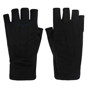 NEU_IN ブラック レザー手袋　ours 深水光太　モード　プリーツ GSG] ドライビンググローブ メンズ 革 手袋 半指 レザー 鹿革 指ぬき