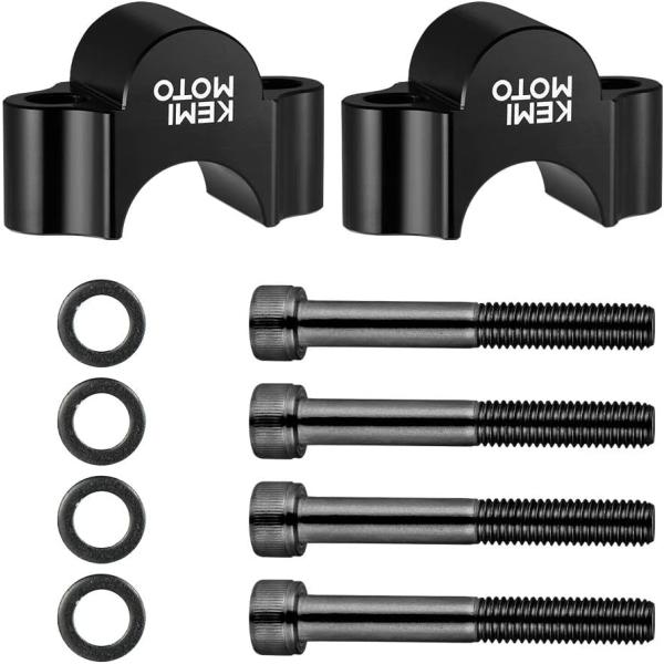 KEMIMOTO ハンドルポスト バイク 20mmアップ 汎用 ハンドルバー ライザー φ22.2m...