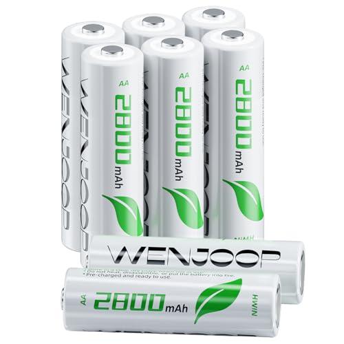 WENJOOP 単3充電池 8本 充電式 ニッケル水素 1.2V 2800mAh 低自己放電 繰り返...