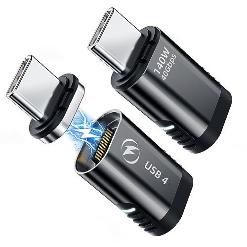 USB C 磁気アダプター (2 パック) DuHeSin 磁気 USB C アダプター 24 ピン...