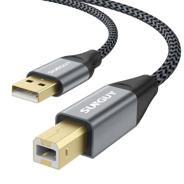 SUNGUY プリンターUSBケーブル 0.5M タイプAオス-タイプBオス USB2.0ケーブル ...