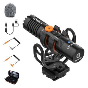 COMICA VM10 PRO 外付けマイク カメラ/スマホ/PC用ビデオマイク iPhone用ガンマイク 48kHz/24bit USB-C/