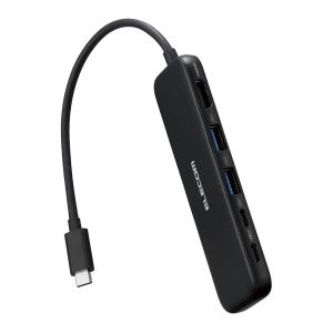 エレコム USB-C ハブ ドッキングステーション 5in1 PD対応 100W HDMI 4K30Hz 高速データ転送 5Gbps iPad/iPad Air/Macbook/Macbook Pro対応 ブラック
