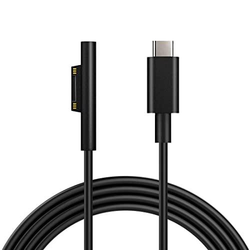Sisyphy USB C to Surface 急速充電ケーブル「黒PVC表面 1.8m CE認証...
