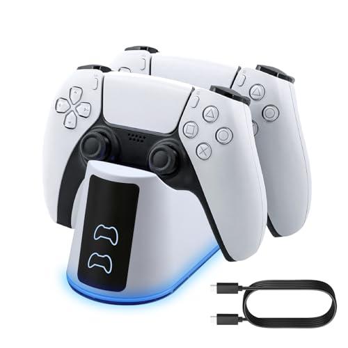 eSynic PS5 コントローラー 充電スタンド 二台同時 3H急速充電 PS5 78cm Typ...