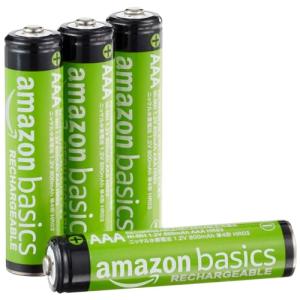 ベーシック 充電池 単4形 ニッケル水素電池 4本 800mAh 1.2V くり返し最大500回 充電済｜アールツー