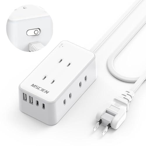 Mscien 延長コード usb コンセント 延長コード 5m スイッチ付き 電源タップ usb付き...