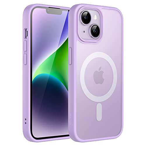 JETech iPhone 14 6.1インチ用 マグネット ケース MagSafeに対応 半透明の...